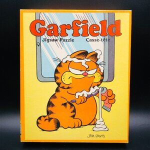 Vintage 80s GARFIELD 60 piece Jigsaw Puzzle COMPLETE, Jim Davis Cartoon Cat